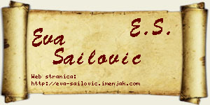 Eva Sailović vizit kartica